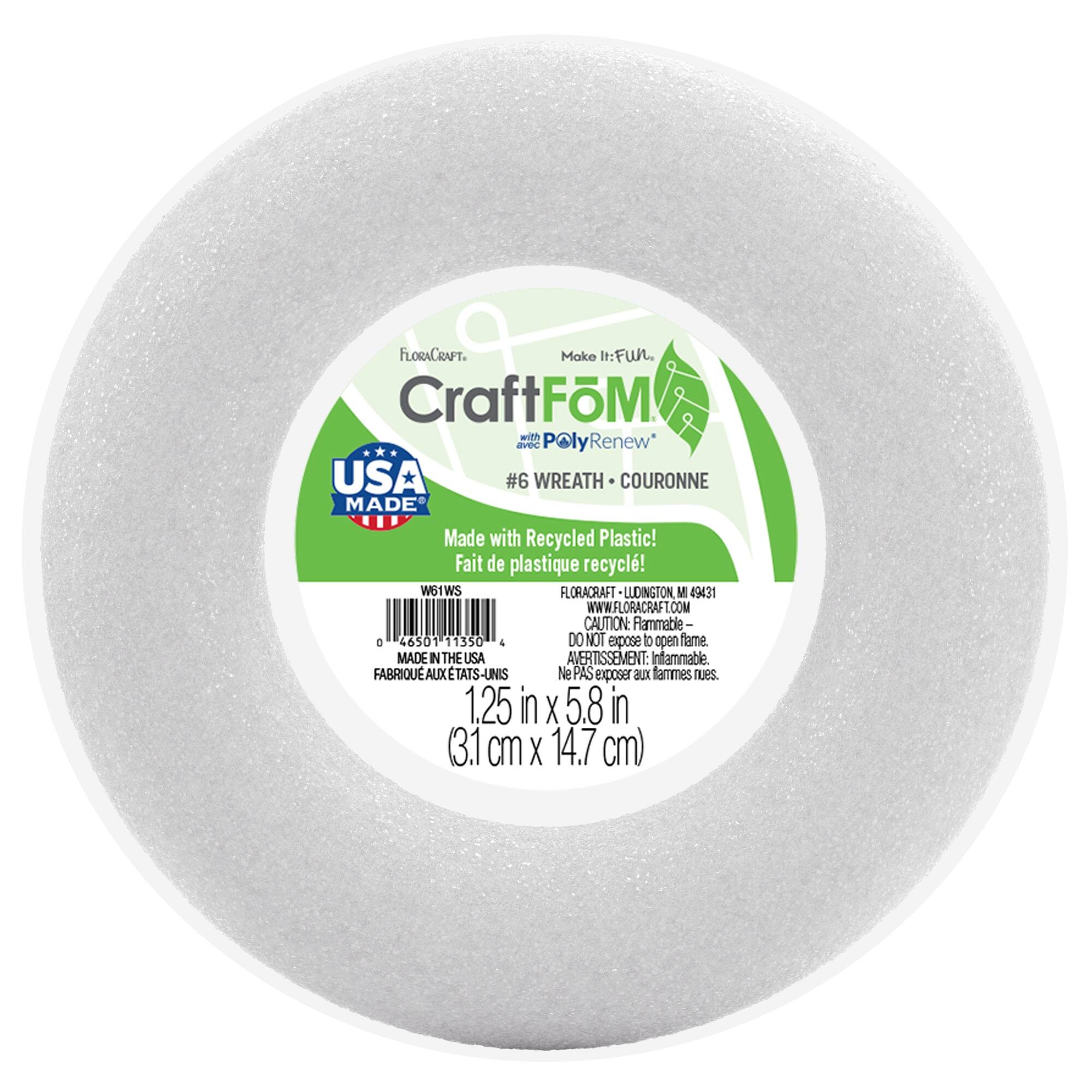 FloraCraft® CraftFōM 6" White Wreath